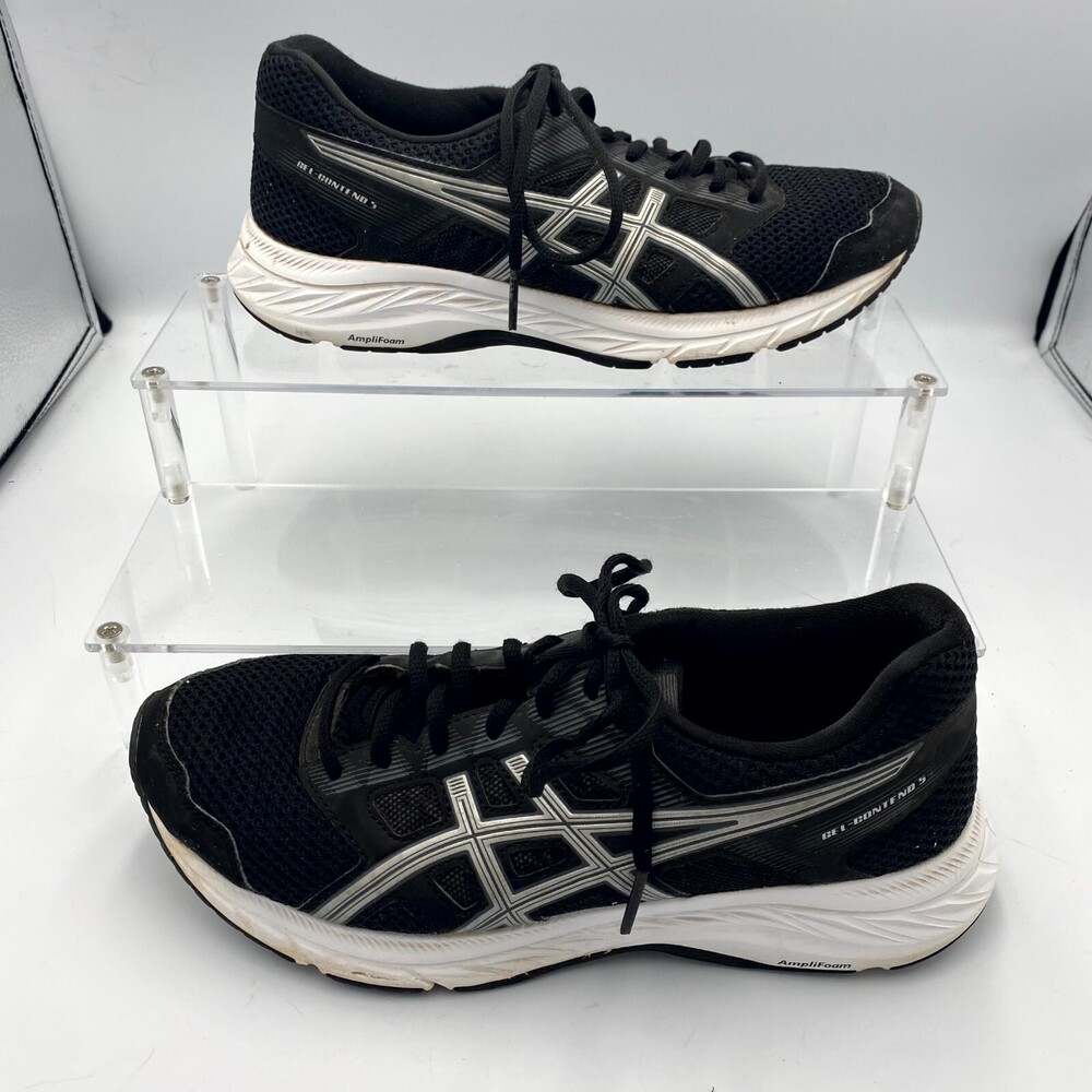 ASICS Gel-Contend 5 1012A234 Womens US 8 Running Sneakers Black Athletic Shoes